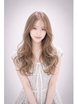 エートス(ethos)&nbsp;三好市美容室 ミルクティーベージュ×韓国風ロングレイヤー