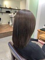アンクル(ancre)&nbsp;艶髪ストレート×ミディアム×透明感カラー×髪質改善【広島】
