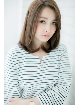 ローマ ギンザ(ROMA Ginza) 『ROMA』バレイヤージュカラーの大人ストレートロブ