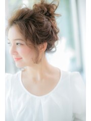 簡単カジュアルお団子ヘアアレンジ＊十条　赤羽＊