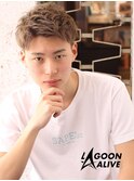 メンズ/アップバングパーマ/フェード/ニュアンスパーマ/眉/盛岡