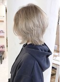 ウルフレイヤースタイル（ネイビーカラー美髮フレンチボブ