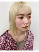 レコ 渋谷(LECO)&nbsp;透き通ってしまいそうなホワイトベージュボブ