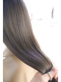 髪質改善　ストレート　透明感カラー