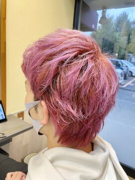 グランディール(Gran Dir) ダブルカラー/デザインカラー/メンズカット/ピンク/メンズ