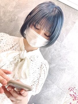 インク ヘアーデザイン(inc. hair design) 青髪ショート