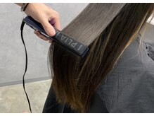 施術中のアイロンワークにもこだわります