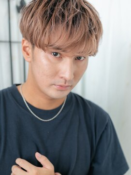 モッズヘアメン 札幌月寒店(mod's hair men) 無造作に決めるハイトーンカラーラウンドマッシュe札幌月寒