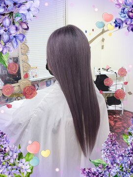 エデン ビークス チルドレン(EDeN Beeks children) #ダブルカラー 3回#ラベンダーシルバー#ロング#ケアブリーチ