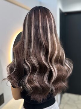 ラピス 福岡天神店(Lapis) ミルクティーブラウン×エクステハイライト