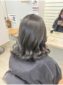 ブリーチなしオリーブグレージュカラー
