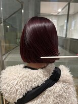 ヲタク 渋谷 代官山 恵比寿(wotaku.)&nbsp;暖色ボブ赤髪レッドカラーカシスカラーボルドーワインレッド艶髪