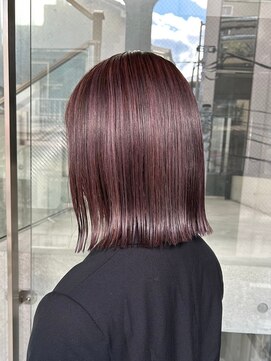ヲタク(wotaku.) ピンクラベンダーブラウンダブルカラーケアブリーチ切りっぱなし