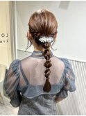 "ふわっと大人可愛い"ロングの編みおろしヘア＊