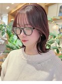 ナチュラルボブ前髪ありイメチェン20代30代40代50代ショートボブ