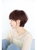30代40代50代耳かけショート前髪なしハンサムショート白髪ぼかし
