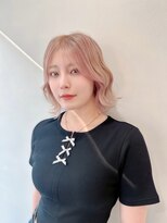 ラピス 渋谷本店(Lapis) ピンクカラー/ピンクベージュ/ボブ/韓国風/レイヤーカット