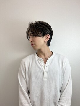 ステージ(STAGE) ニュアンスパーマ　センターパート　ハイライト