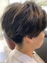 アルファ 松戸(alpha)&nbsp;サーフカール/フェザーパーマ/ブルーブラック/刈り上げセンター