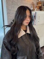 ヘアー アレス(hair ales)&nbsp;ミディアムレイヤー/ダークトーン/ダークグレー/ブリーチなし