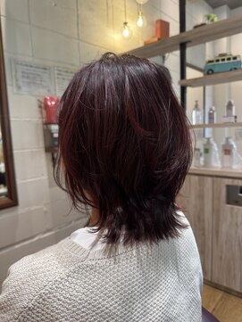 チアー ヘアリラクゼーション(cheer HAIRRELAXATION) 明るめボルドーカラー