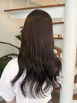 ピークスヘア(peaks hair) チョコレートブラウン ナチュラルカラー 暗髪透明感カラー 堀江