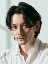 ビフィーノ リルネ フォー メン(Bifino Rilune for men)&nbsp;MEN’S/リバースセンターパート/ニュアンスパーマ/川西池田