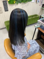 ヘアースペース 練馬店(hair space COCO) ブルーハイライト、ブルーインナーカラー