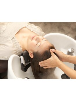 【フルフラットのシャンプー台で夢心地…☆】炭酸で毛穴スッキリ！本格ヘッドスパが＋\4400～体験できる♪