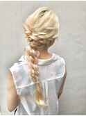 卒業式　成人式　振袖　袴　着付け　ヘアセット　編み下ろし