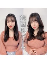 エレノア トーキョー 恵比寿(ELEANOAH TOKYO)&nbsp;韓国ヘアパーマ＃黒髪エアリーミディホワイトアッシュ