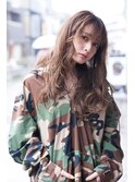 大人かわいい前髪セシルカットココアブラウンフリンジウェーブ
