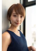 かき上げシルバーカラーサイドグラデーションスリークショート