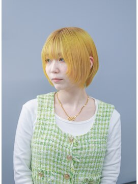 ノード(NODO) 【モチベーションUP】イエローカラーのショートボブ