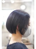 【川崎　裕】ダブルカラーで作る小顔ショートボブ/横浜髪質改善