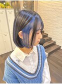 サファイアブルー×アンブレラカラー