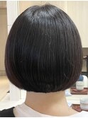 大人可愛いグラデーションボブ/スタイリングが楽/30代40代50代