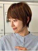 30代40代大人女性/前髪ありショートボブ/ショートヘア/髪質改善