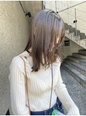 ◎ブリーチなし透明感カラー暗めオリーブベージュアッシュ
