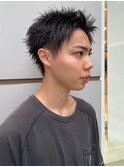ショート/黒髪/就活ヘアー/スパイキーショート/さっぱり