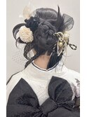 【BLUEFAIRY】韓国風★カチモリ金箔ヘアアレンジ