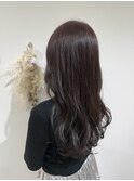 柔らかグレージュロングスタイル