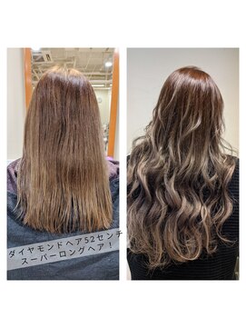 レアナ バイ ニーナ(Leana by NINA) プルエクステでロングヘア　BeforeAfter