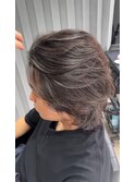 メンズ マッシュヘアハイライトカラー◎アッシュカラー