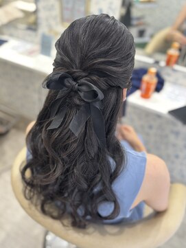 サクララ(Sakura la) ロングハーフアップ/参列ヘア/二次会ヘア/ヘアセット/鎌倉