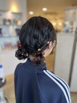 ルシードスタイル　ムースユイット(LUCIDO STYLE mousse8)&nbsp;【ヘアアレンジ】ツインお団子