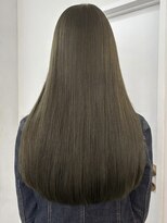 ユニバイリサ 天神大名店(uni by risa) オリーブグレージュ 髪質改善トリートメント ストレート ロング
