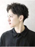 20代30代に人気◎アップバング夏×ツイスパ/センターパート
