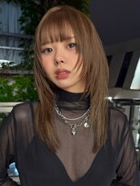 サンクプロジェクト(cinq PROJECT)&nbsp;小顔見せハッシュカット×ヘーゼルベージュ＊