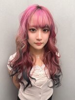 ココ 横浜(coco)&nbsp;★ピンクローズ×ブラック裾カラー